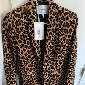 NEW WITH TAGS FRAME LEOPARD BLAZER